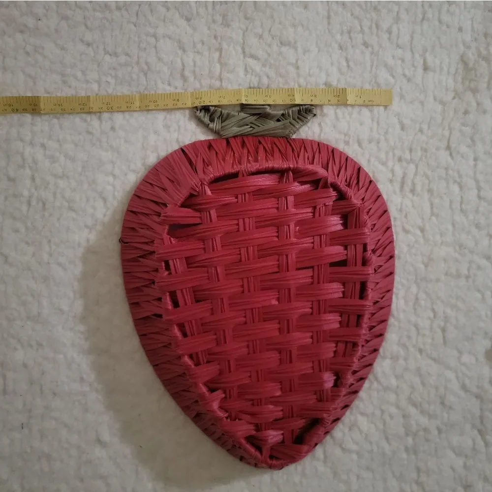 🆕️🍓Strawberry Storage Basket Summer Pool Party BBQ Red & Green